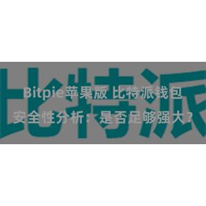 Bitpie苹果版 比特派钱包安全性分析：是否足够强大？