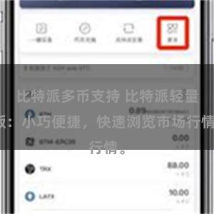 比特派多币支持 比特派轻量版：小巧便捷，快速浏览市场行情。